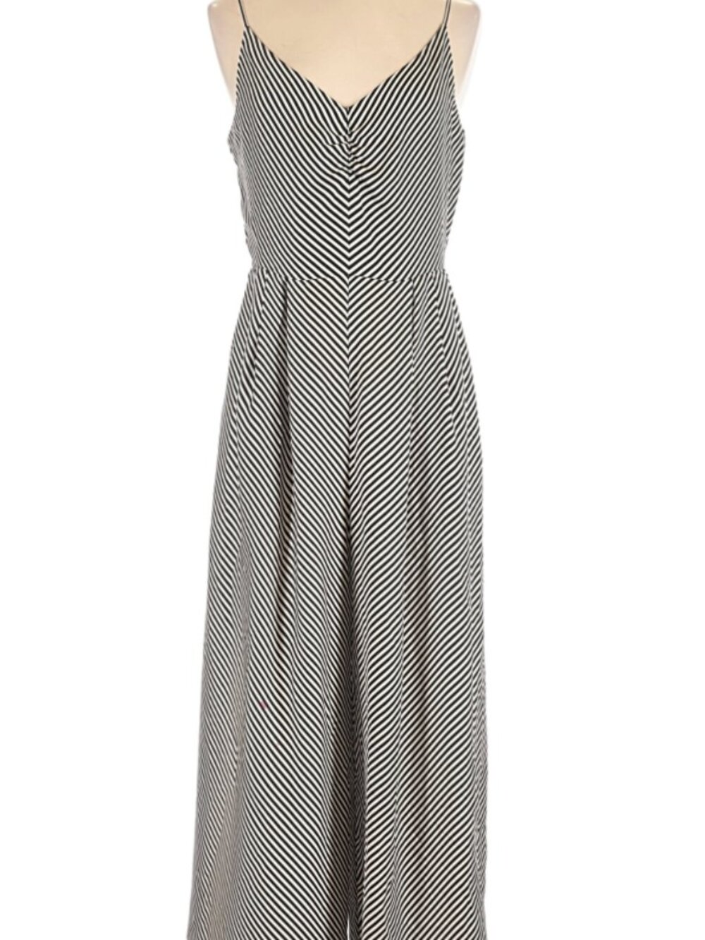 Black & white striped belted H&M jumpsuit - L